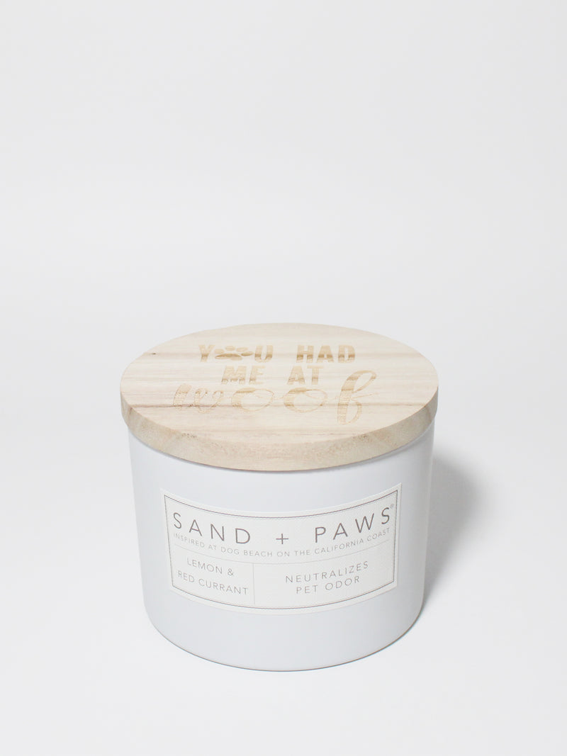 Sand + Paws Lemon & Red Currant 12 oz scented candle